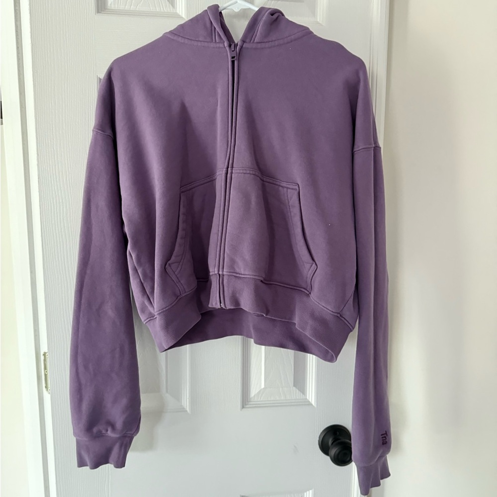 TNA Aritzia Lavender Zip-Up Hoodie